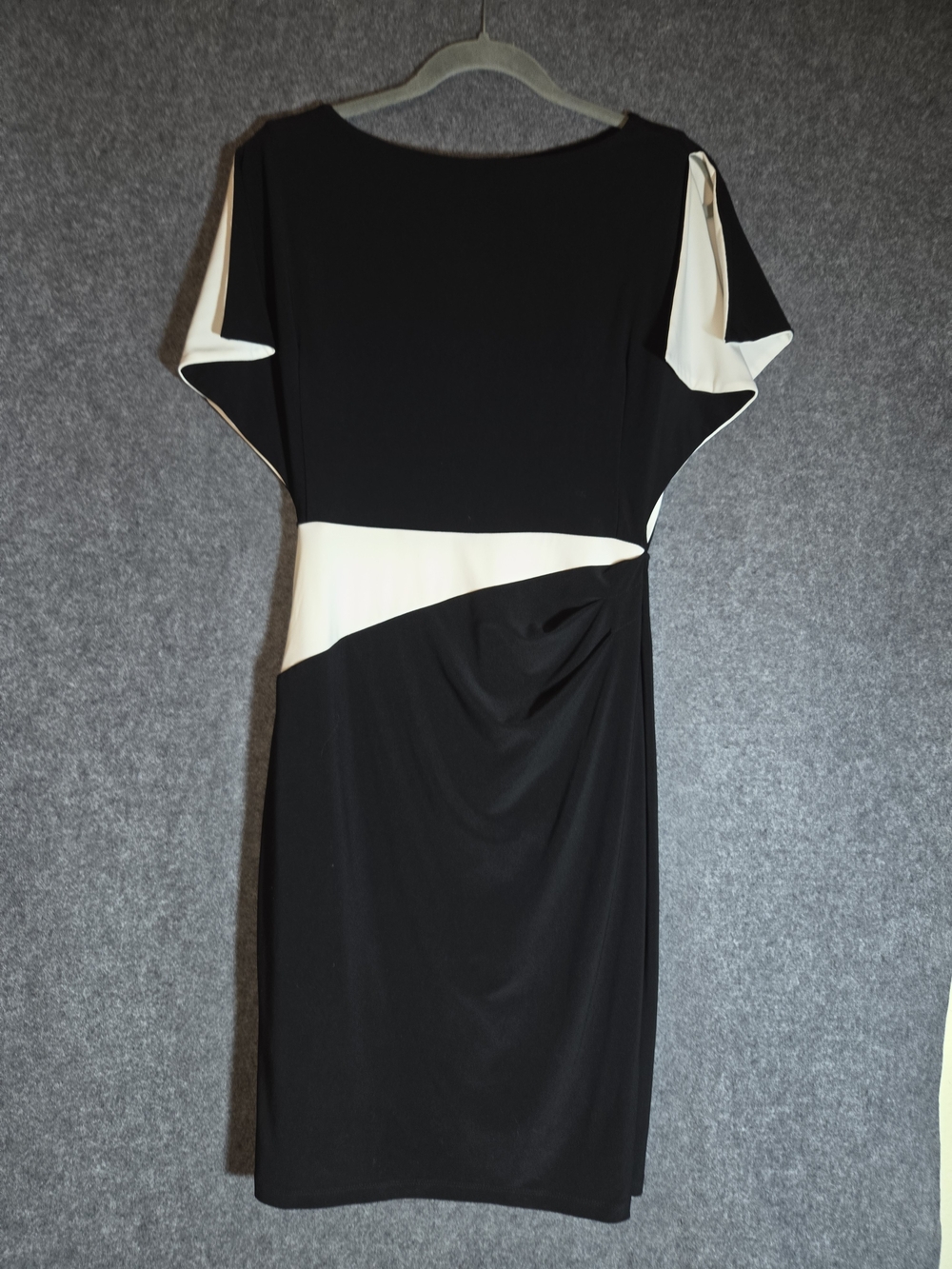 Lauren Ralph Lauren Black and White Panel Midi Dress